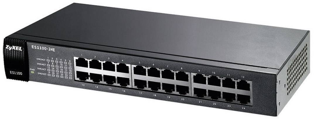 Коммутатор 1u 19 rm zyxel es1100-24E 24port 100мbit/s (4718937560059)