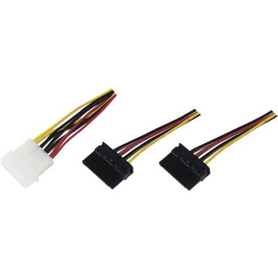  Current Y adapter [1x IDE power plug 4-pin - 2x SATA power socket] 0.15 m Black, Red, Yellow