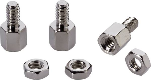 Renkforce RF-4547338 RF-4945665 D-SUB plug screws Silver 20 pc(s)