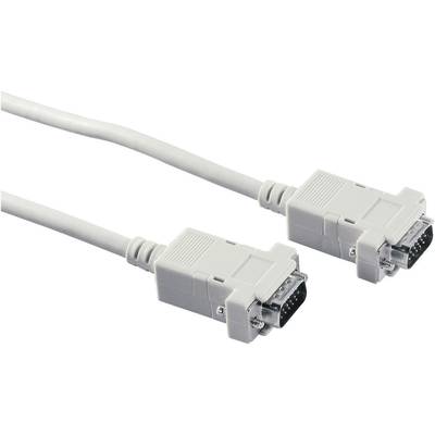 Digitus VGA Cable VGA 15-pin plug, VGA 15-pin plug 1.80 m Grey AK-310100-018-E screwable VGA cable