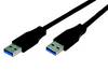 Bachmann USB cable USB 3.2 1st Gen USB-A plug, USB-A plug 1.00 m Black 918.081
