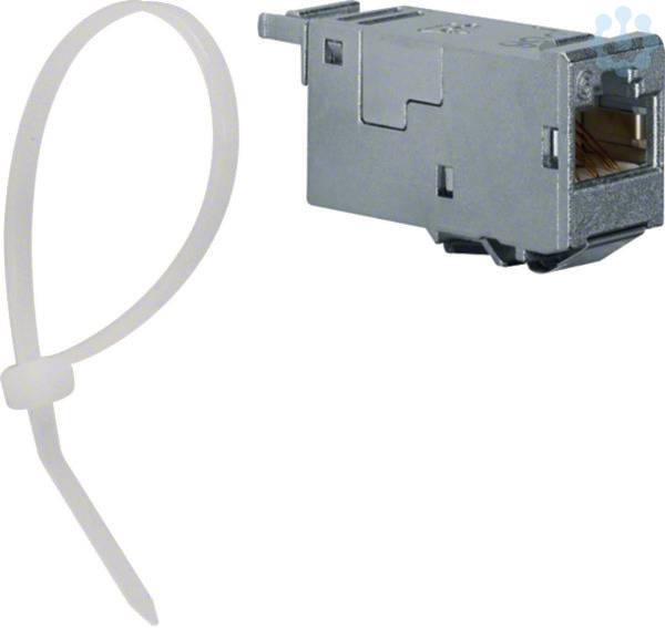 Hager VU603NWH RJ45 module E-DAT CAT 6A-1