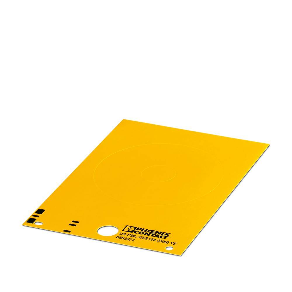 Phoenix Contact 0803873 US-PML-ESS100 (D60) YE Warning sign Fitting type: Adhesive Yellow No. of markers: 2 10 pc(s)
