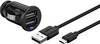 Goobay Goobay 71692 Auto Zigarettenanzünder Micro USB Adapter Autoladegerät Ladeadapter USB charger 10.5 W USB 2.0 port A, USB 2.0 connector Micro A Quick Charge Black Car Quick charger