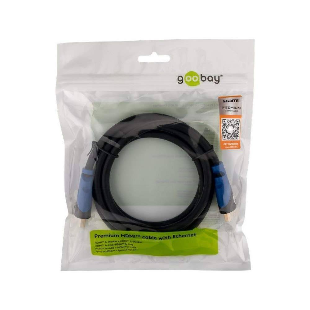 Goobay HDMI Connection cable HDMI-A plug 3 m Black 72319 4K UHD HDMI cable-3