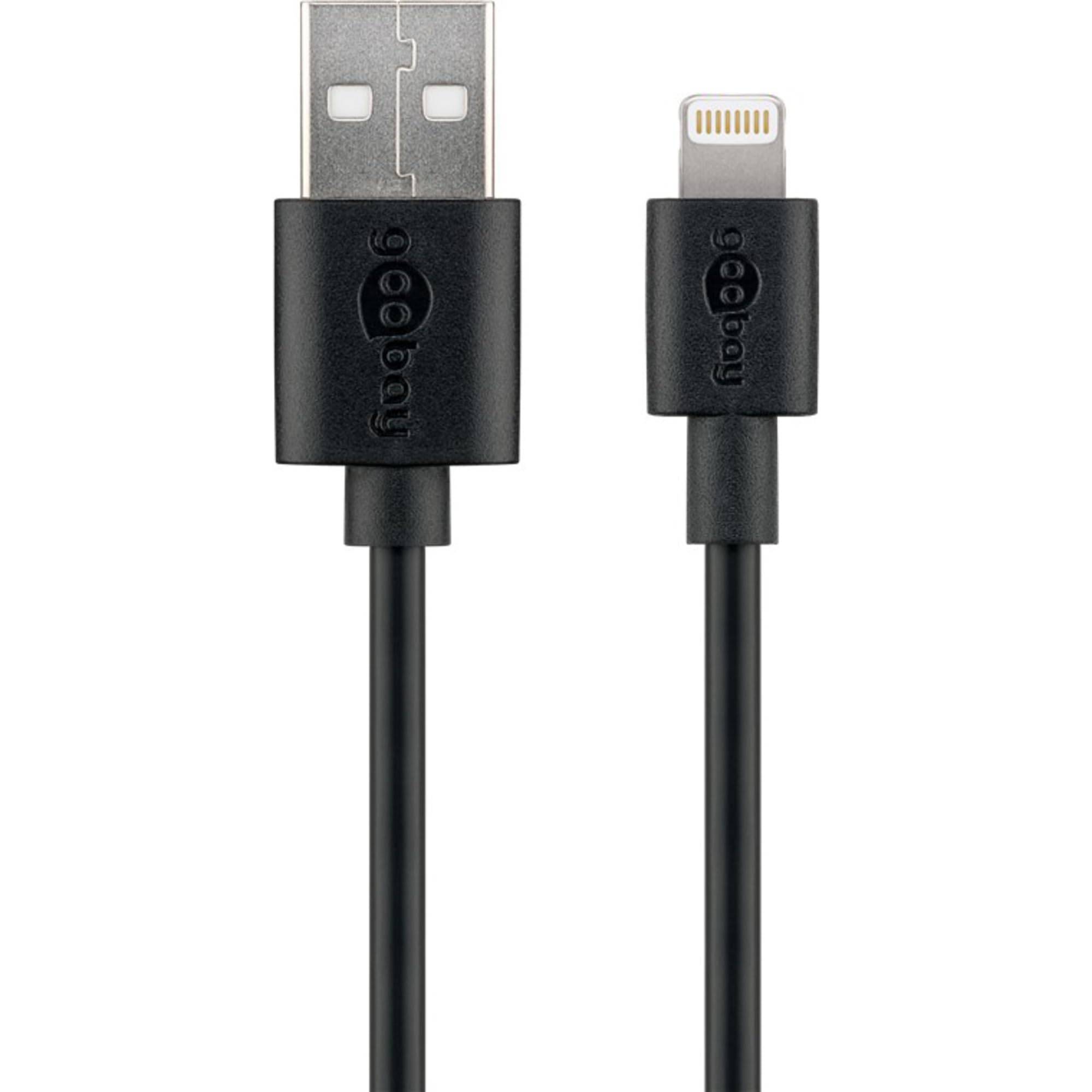 Goobay Goobay 44994 1 Port USB Ladegerät 5 W Apple Lightning Ladekabel 1 m Set Schwarz USB charger 5 W USB 2.0 port A, A-5