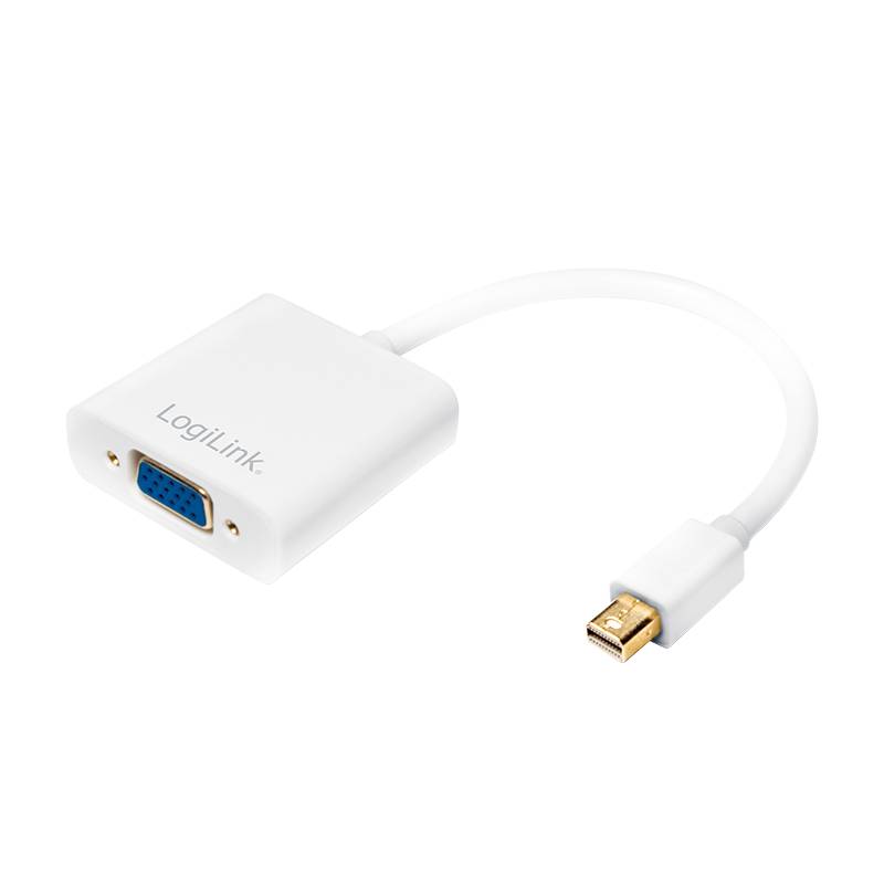 LogiLink CV0038 DisplayPort / VGA Adapter [1x Mini DisplayPort plug - 1x VGA socket] White 0.09 m-2