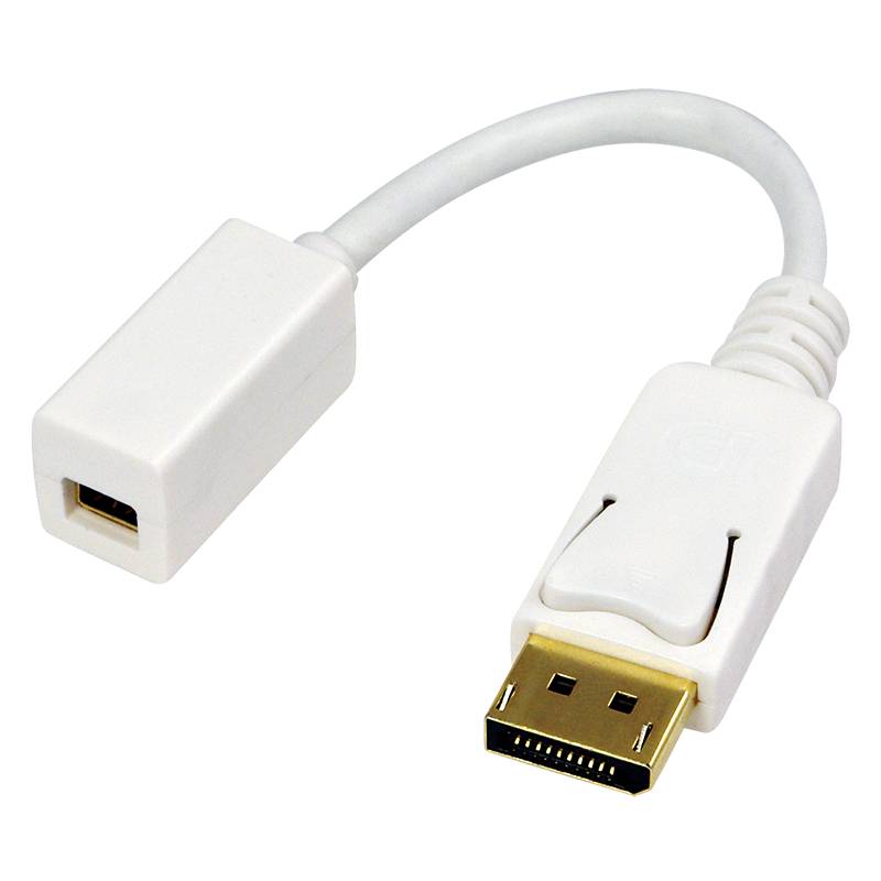 LogiLink CV0040 DisplayPort Adapter [1x DisplayPort plug - 1x Mini DisplayPort socket] White gold plated connectors 15.0-5