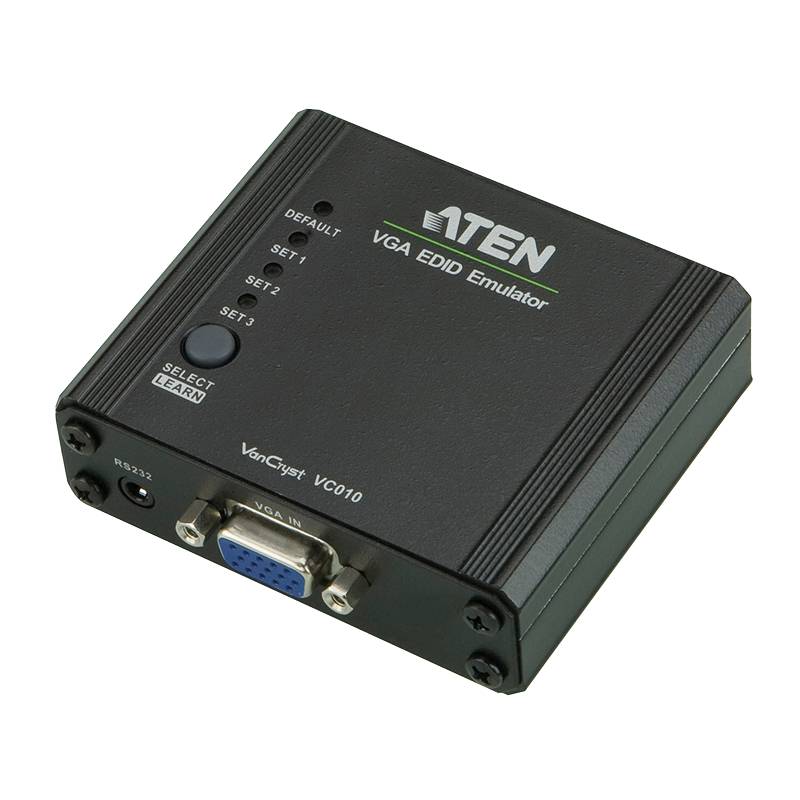 ATEN VC010-AT VGA EDID emulator [1x VGA socket - 1x VGA socket] Black-4
