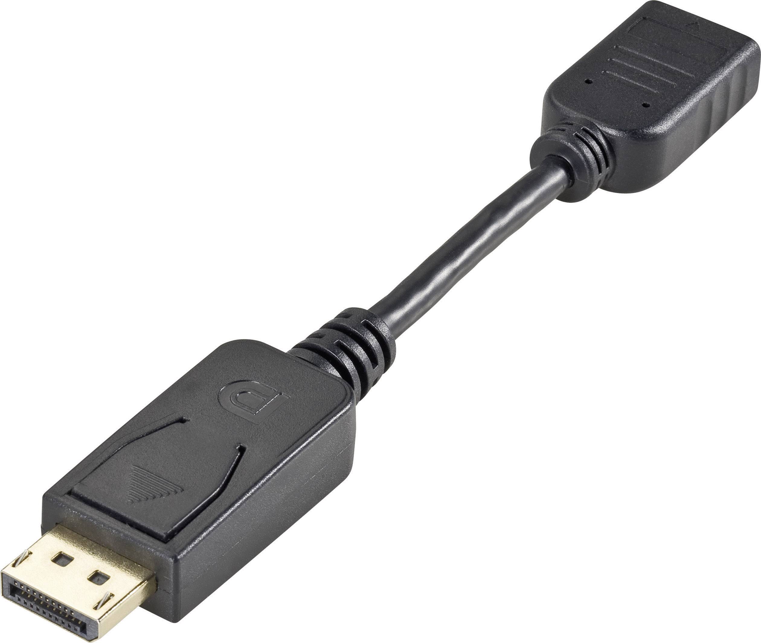 986148 DisplayPort / HDMI Adapter [1x DisplayPort plug - 1x HDMI socket] Black gold plated connectors 0.05 m-0