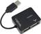 USB hub in black with LogiLink logo, four ports and short cable.