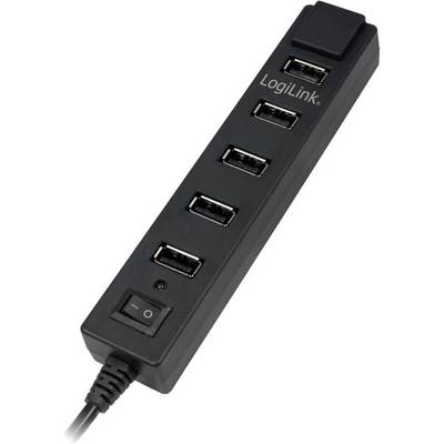 LogiLink UA0124 7 ports USB 2.0 hub  Black