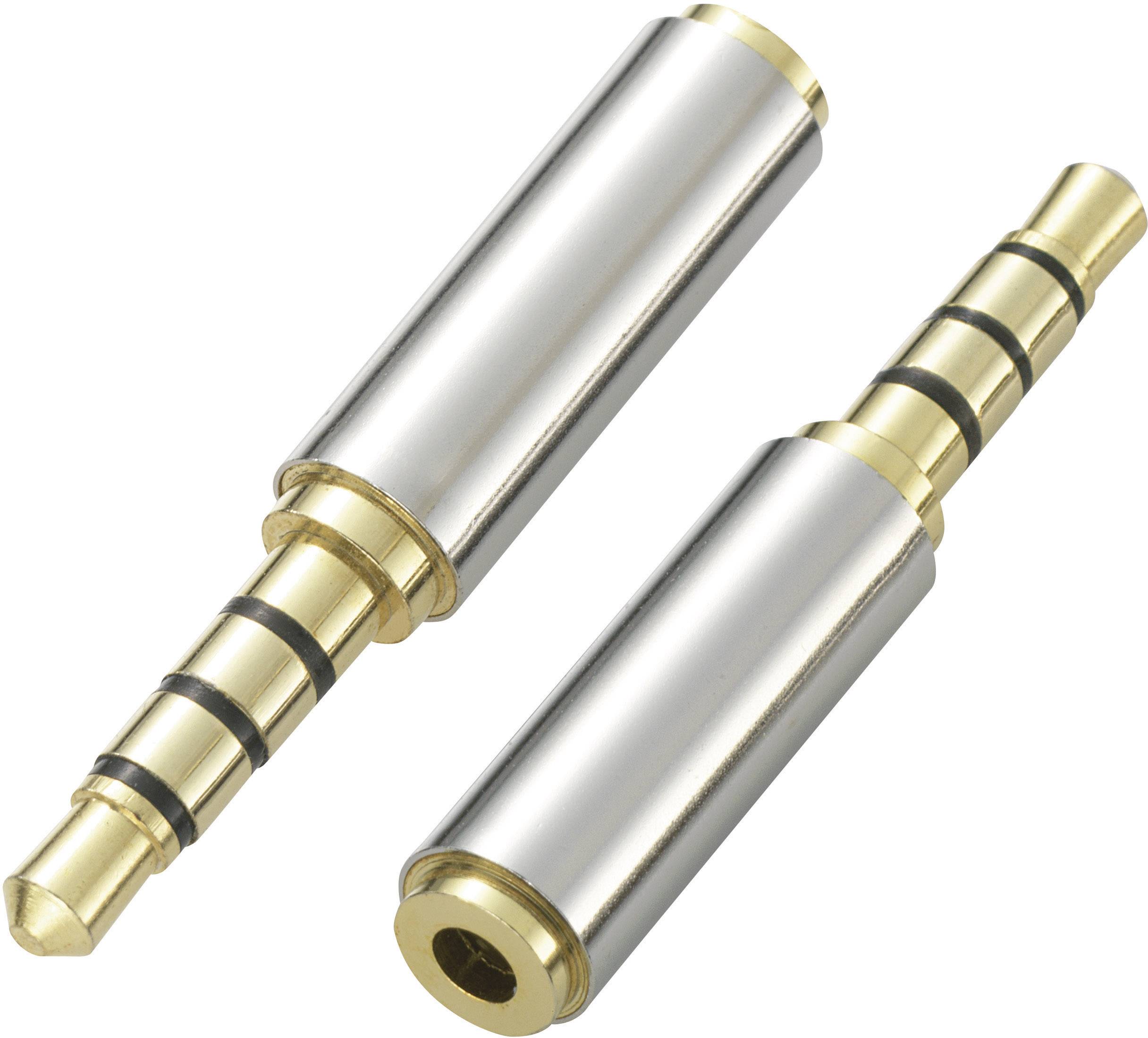Jack4 pin Audio phono Adapter 1x Jack Plug 3 5 Mm 1x Jack Socket 2 5 