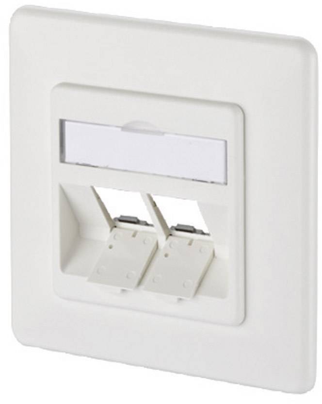 Metz Connect 1309151002-E Network outlet Flush mount Insert with main panel and frame Unequipped 2 ports Grey-0