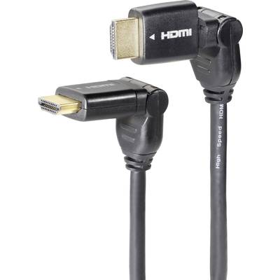 SpeaKa Professional HDMI Cable HDMI-A plug, HDMI-A plug 3.00 m Black SP-3946568 Audio Return Channel, gold plated connec