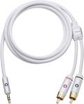 Oehlbach iConnect jack/cinch connection cable jack plug 3.5 mm / pair cinch plug white 1.5 m stereo