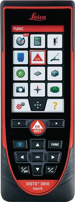 Disto D810 Laser range finder Touchscreen, 1/4" (6.3 mm) tripod adapter , Rechargeable Li-ion battery, Bluetooth 200 m-2