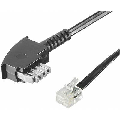 Goobay Phone Cable [1x TAE-N plug - 1x RJ11 6p2c plug] 6.00 m Black