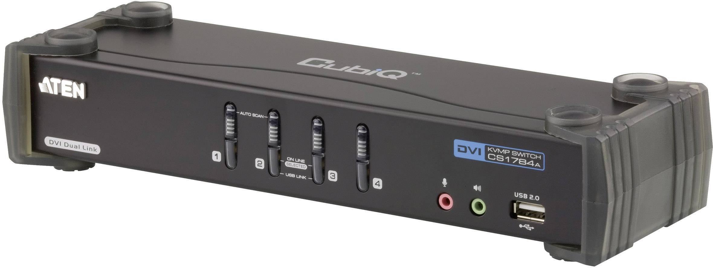 ATEN CS1784A-AT-G 4 ports KVM changeover switch DVI USB 2560 x 1600 p