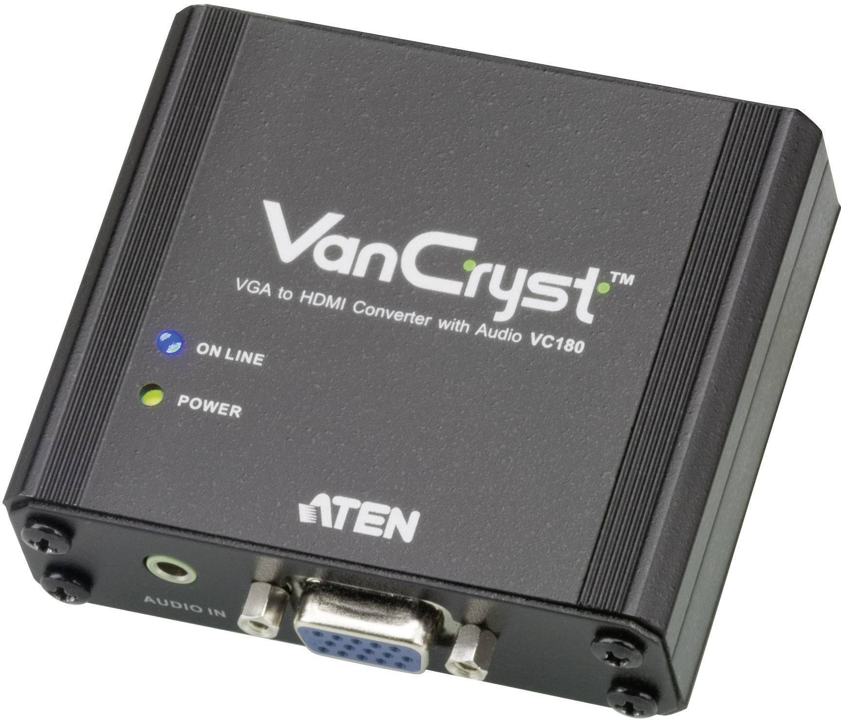 ATEN AV Converter VC180-AT-G [VGA, Jack – HDMI] 1920 x 1080 p