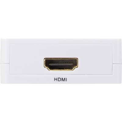 An HDMI socket in a white wall plate, ready to connect with HDMI cables for transmitting audio and video signals.