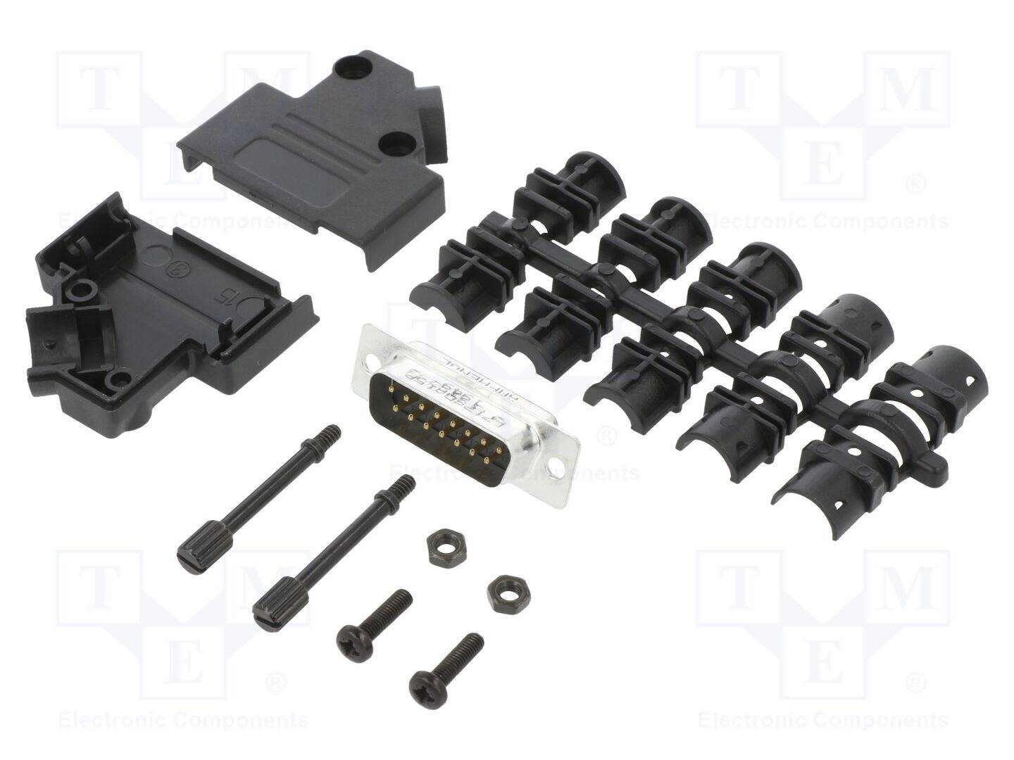 Amphenol L17D45PK-P-15+L717SDA15P D-SUB pin strip set 45 ° Number of pins: 15 Solder bucket 1 pc(s)-0