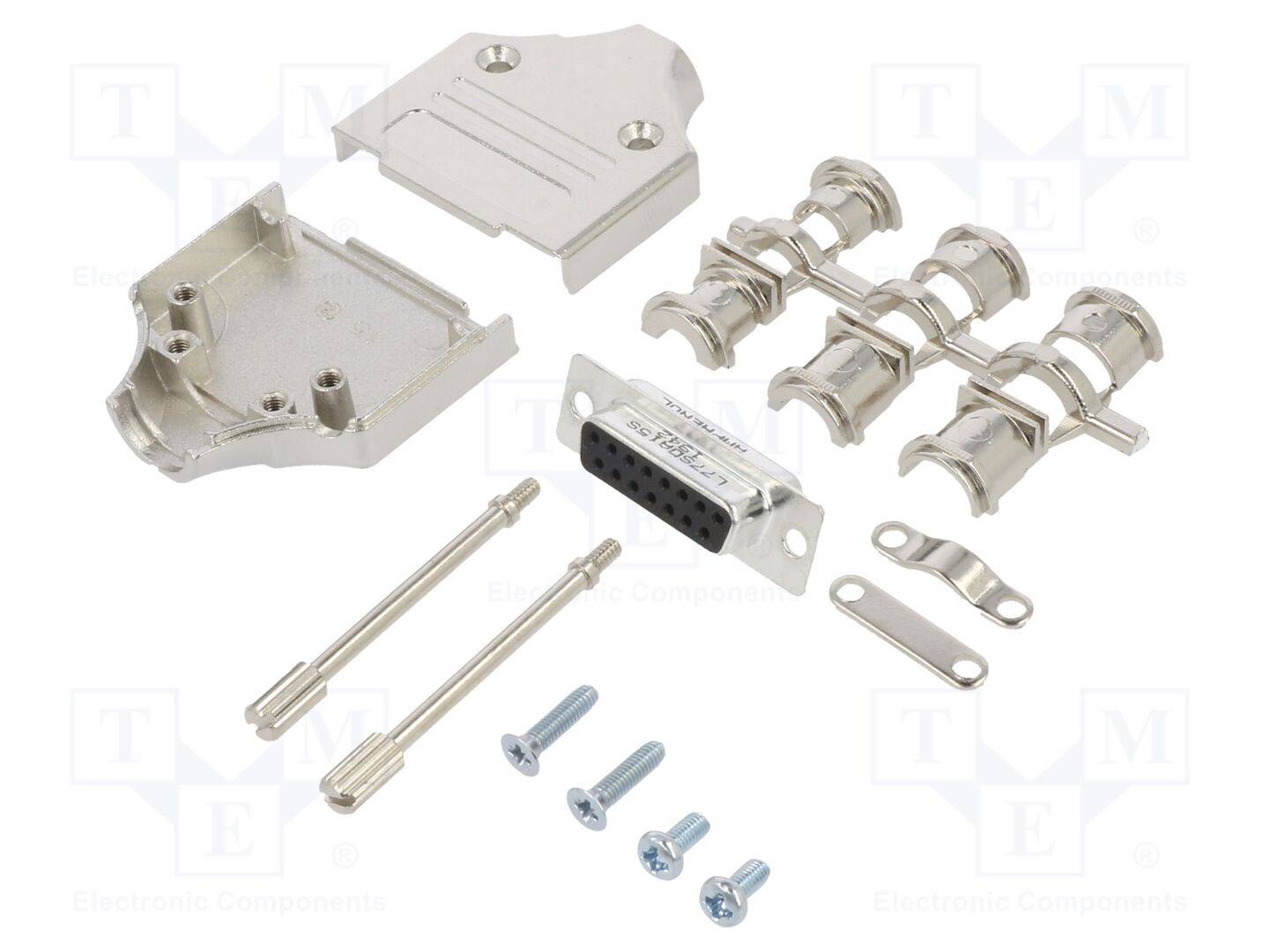 Amphenol L17MHDM15+L77SDA15S D-SUB receptacle set 180 ° Number of pins: 15 Solder bucket 1 pc(s)-0