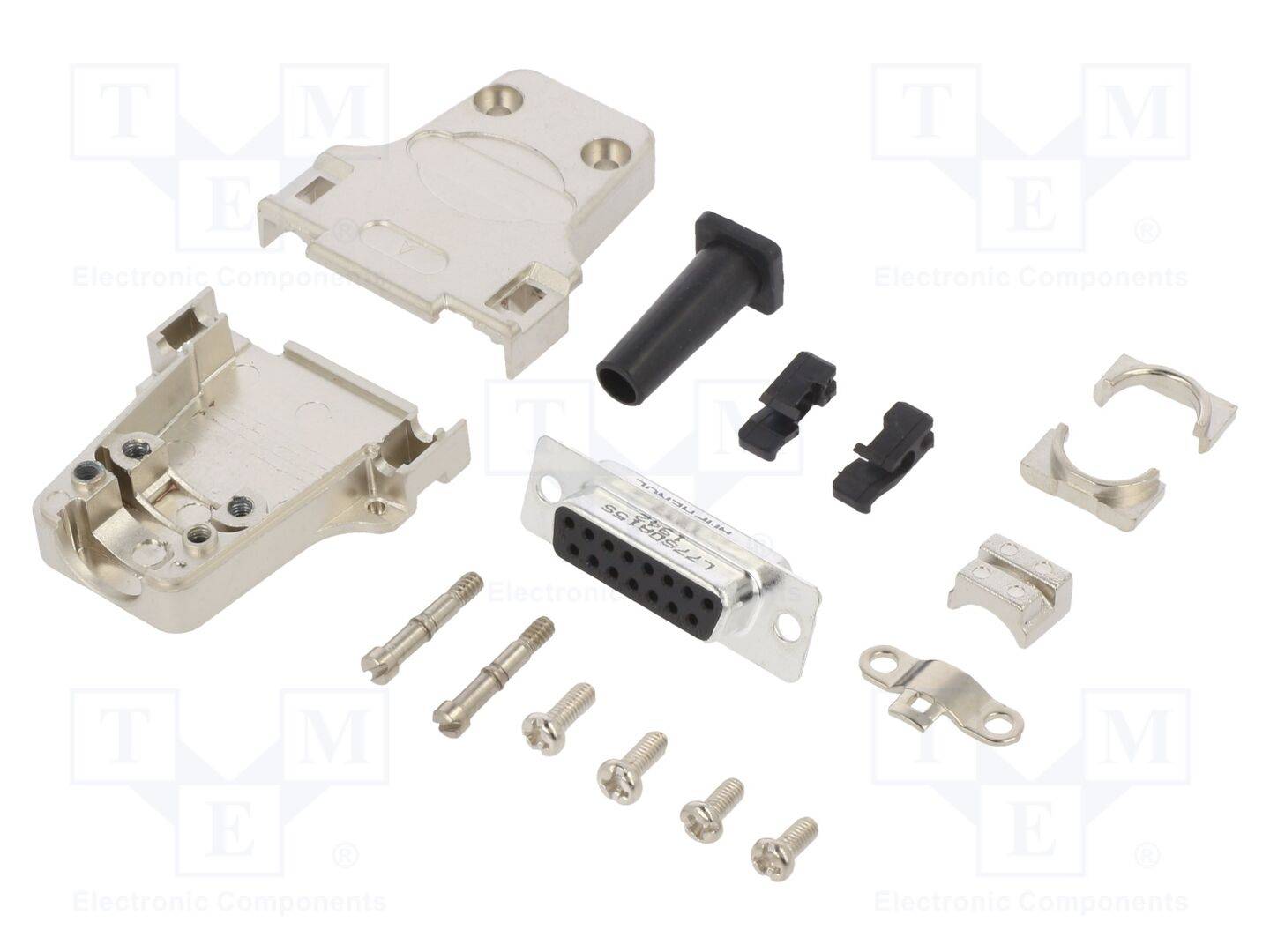 Amphenol L17DTZF15-RG+L77SDA15S D-SUB receptacle set 180 ° Number of pins: 15 Solder bucket 1 pc(s)-0