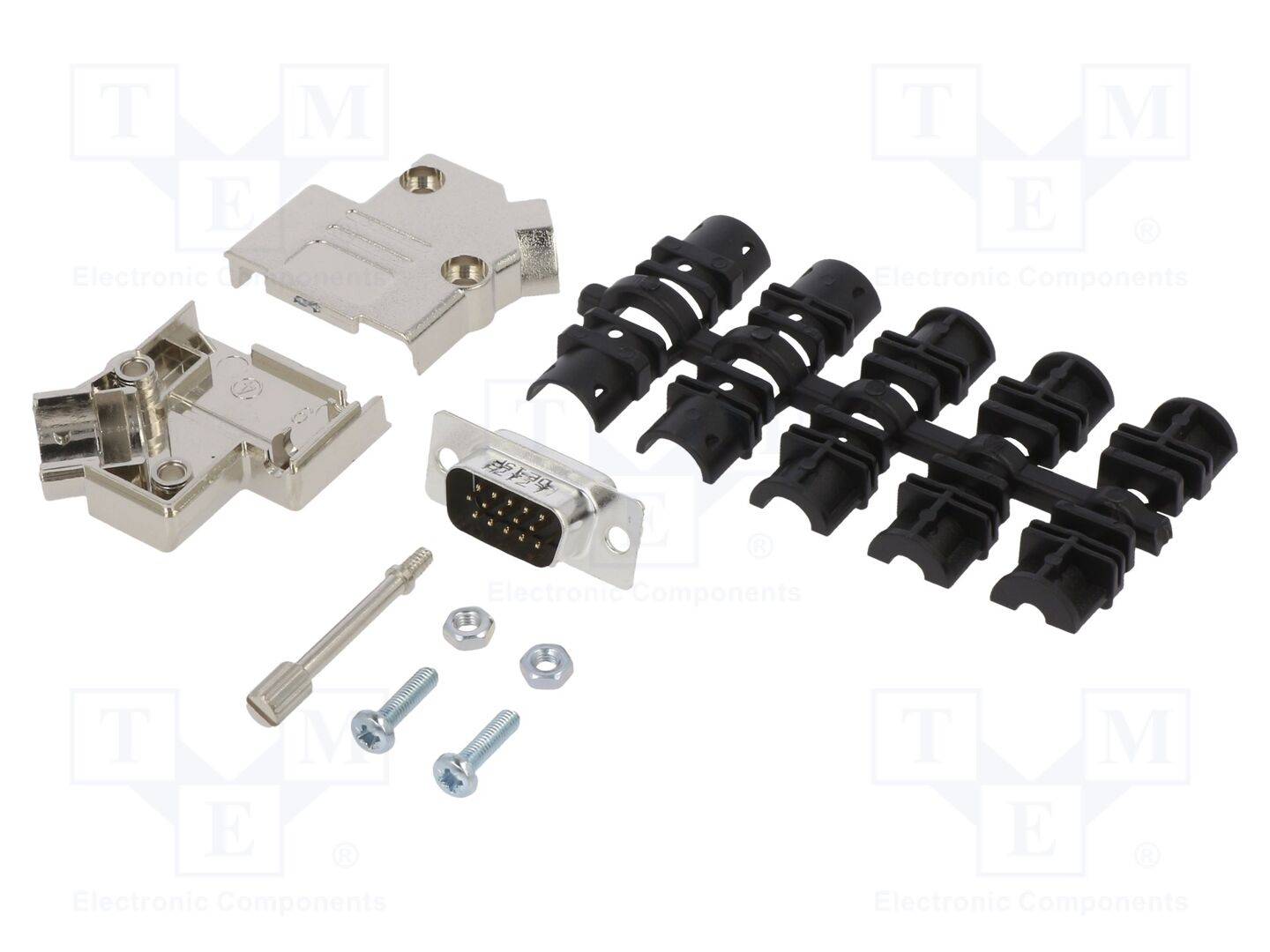 Amphenol L17D45PK-M-09+L717HDE15P D-SUB pin strip set 45 ° Number of pins: 15 Solder bucket 1 pc(s)-0