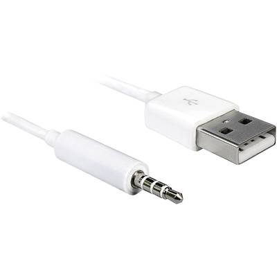 Image of Delock Apple iPad/iPhone/iPod Cable [1x USB 2.0 connector A - 1x Jack plug 3.5 mm] 1.00 m White