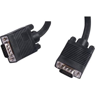 Belkin VGA Cable VGA 15-pin plug, VGA 15-pin plug 5.00 m Black F2N028R5M gold plated connectors, screwable VGA cable