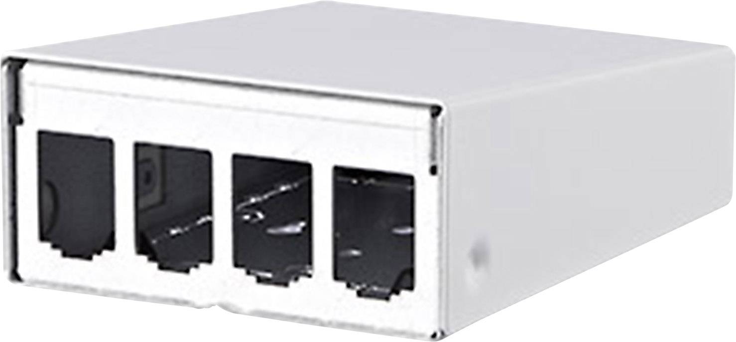 Metz Connect 130861-0402-E 4 ports Network patch panel Unequipped 1 U White Unequipped