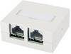 Telegärtner Network outlet Surface-mount CAT 6 Pure white