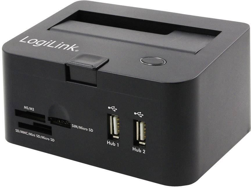 LogiLink USB 2.0 hard drive docking station with card reader QP0005