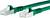 Two green Ethernet cables with RJ45 connectors, used for network connections.