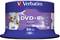 50-pack Verbatim DVD+R discs, printable, 4.7 GB storage capacity, 16x speed, purple packaging.