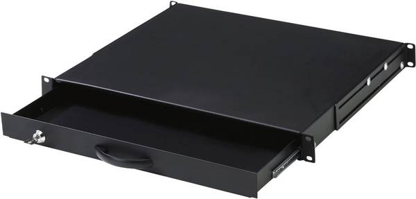 Digitus DN-19 KEY-1U-SW 19 inch Server rack cabinet slider 1 U Retractable Black