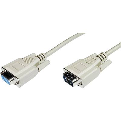 Digitus VGA Cable extension VGA 15-pin plug, VGA 15-pin socket 3.00 m Grey AK-310200-030-E screwable VGA cable