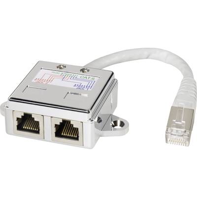 EFB Elektronik RJ45 Networks Adapter CAT 6 [2x RJ45 socket - 1x RJ45 plug] 15.00 cm Metal