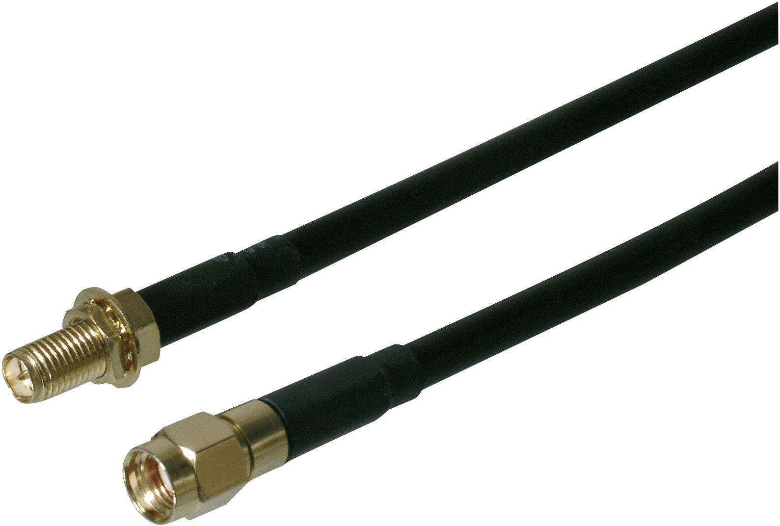 Digitus Wi Fi Aerials Cable Extension 1x Rp Sma Plug 1x Rp Sma Socket 3 00 M Black Gold Plated Connectors Conrad Com