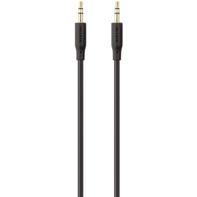 Belkin F3Y117bt2M Jack Audio/phono Cable [1x Jack plug 3.5 mm - 1x Jack plug 3.5 mm] 2.00 m Black gold plated connectors