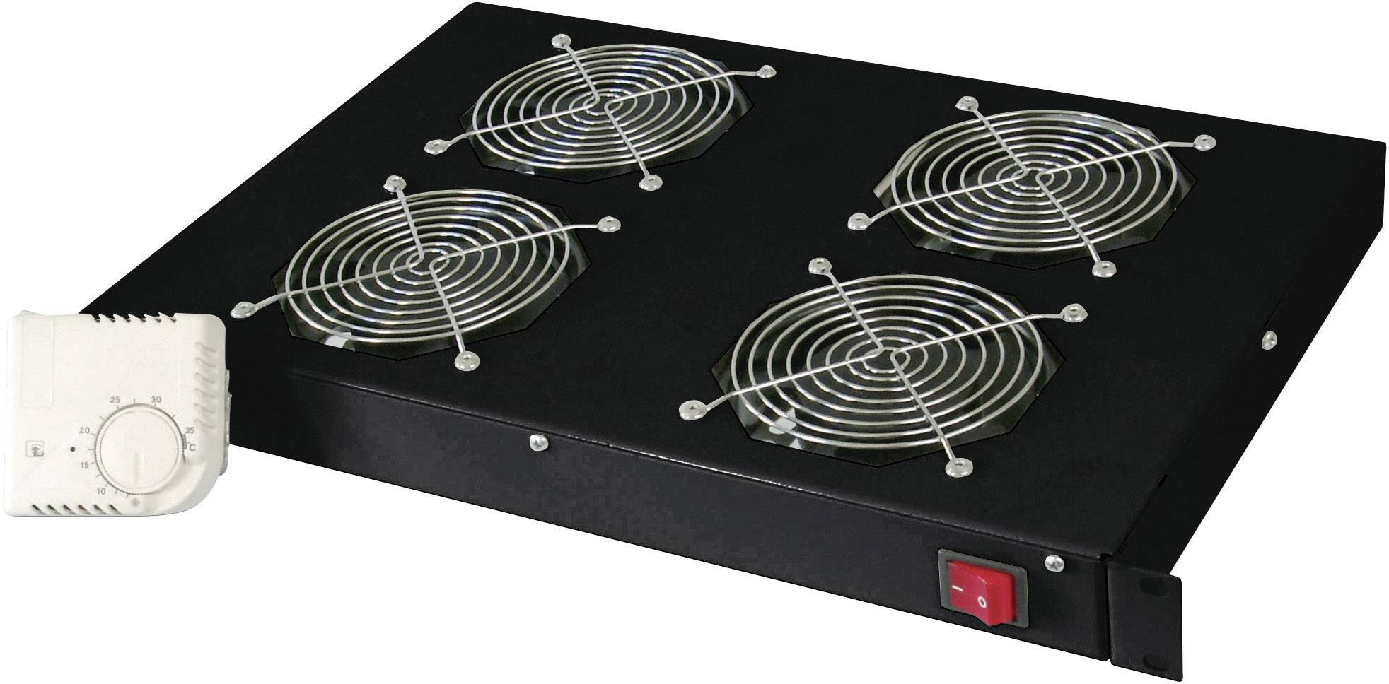 Digitus DN-19 FAN-4-HO-SW 19 inch 4 x Server rack cabinet fan 1 U Black