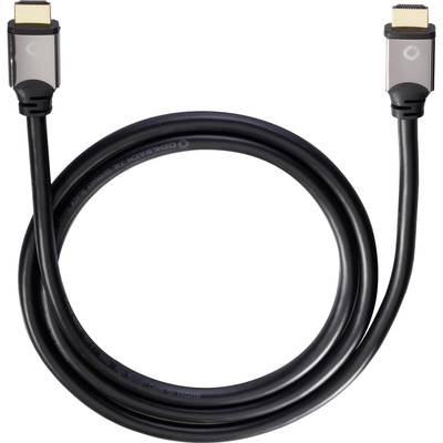 Oehlbach HDMI Cable HDMI-A plug, HDMI-A plug 5.10 m Black 92456 Audio Return Channel, gold plated connectors, Ultra HD (