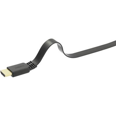 SpeaKa Professional HDMI Cable HDMI-A plug, HDMI-A plug 3.00 m Black SP-3976536 Audio Return Channel, gold plated connec