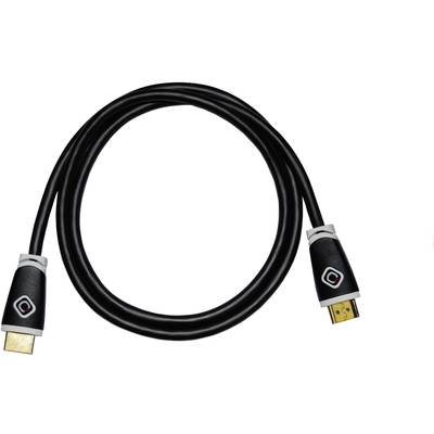 Oehlbach HDMI Cable HDMI-A plug, HDMI-A plug 2.50 m Black 128 Audio Return Channel, gold plated connectors, Ultra HD (4k