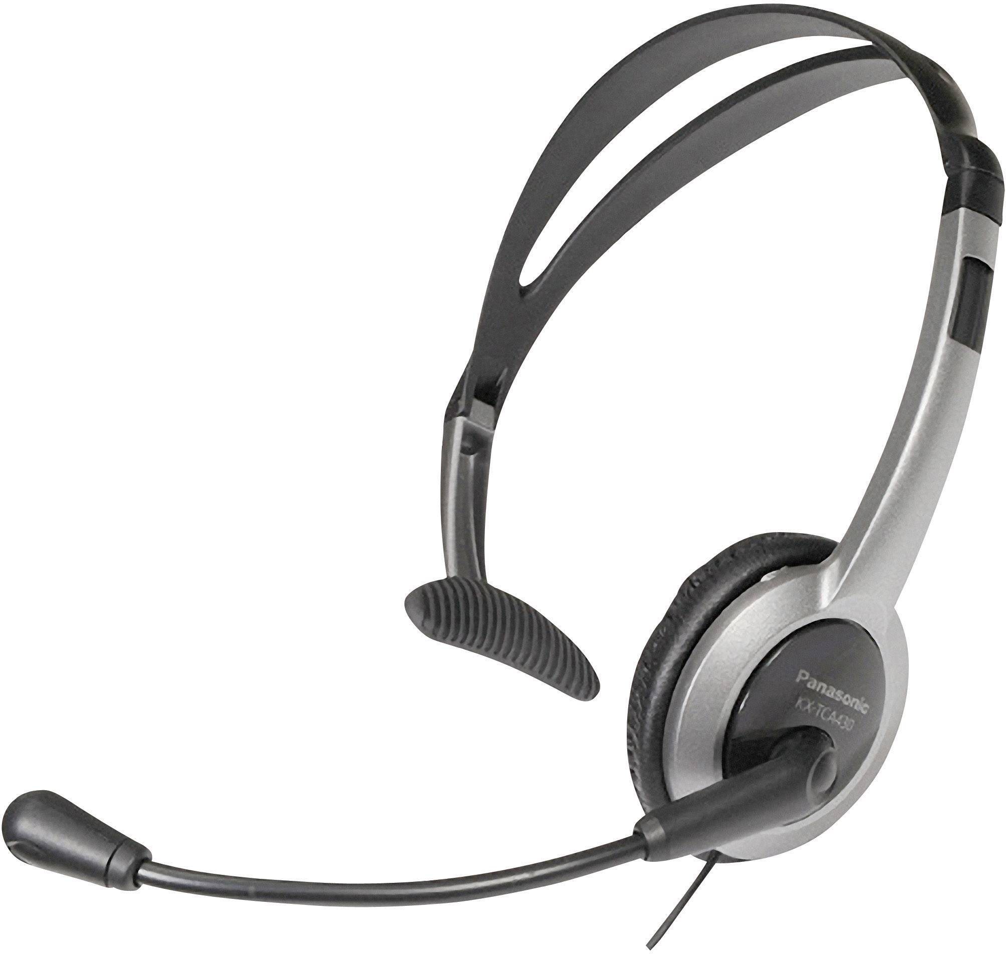 Image of Panasonic RP-TCA 430 Phone On-ear headset Corded (1075100) Mono Silver, Black Microphone mute