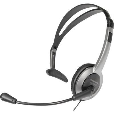 Panasonic RP-TCA 430 Phone  On-ear headset Corded (1075100) Mono Silver, Black  Microphone mute