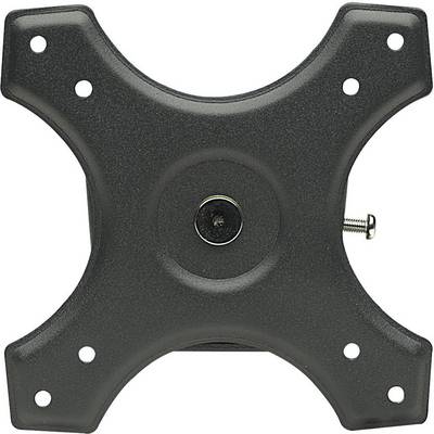 A black, X-shaped metal TV wall mount with central screw fixing and multiple mounting holes at the ends.