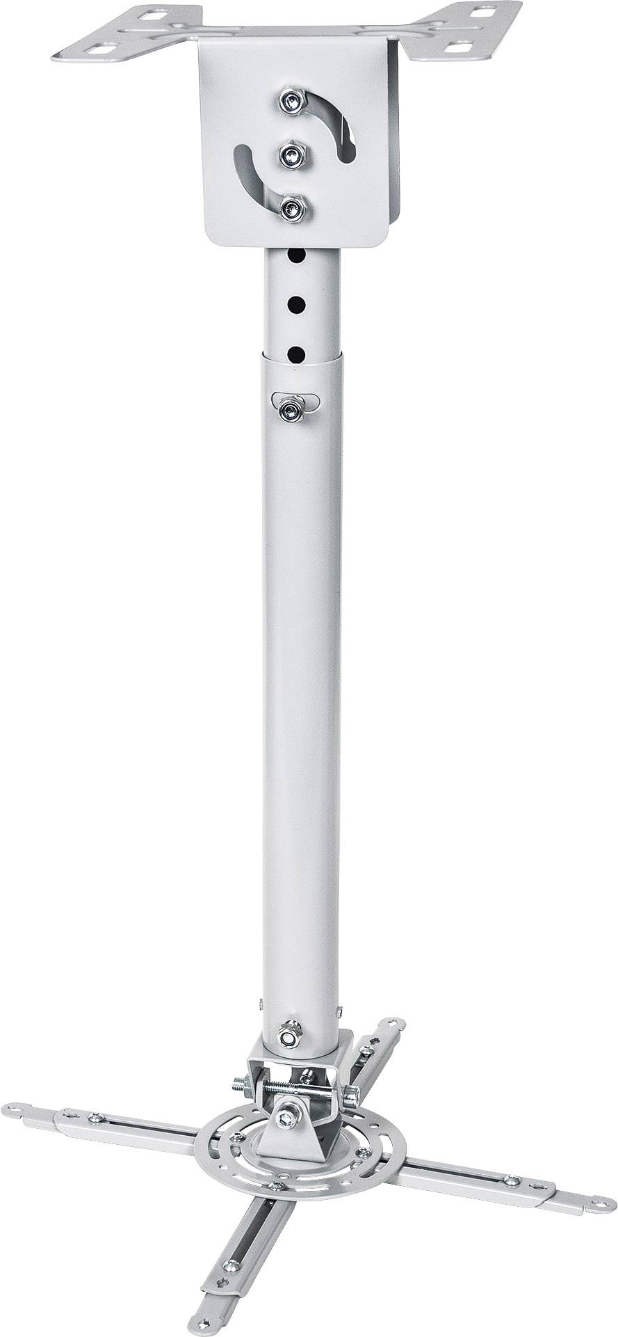 Image of Manhattan 424851 Projector ceiling mount Tiltable, Rotatable Max. distance to floor/ceiling: 77 cm Silver