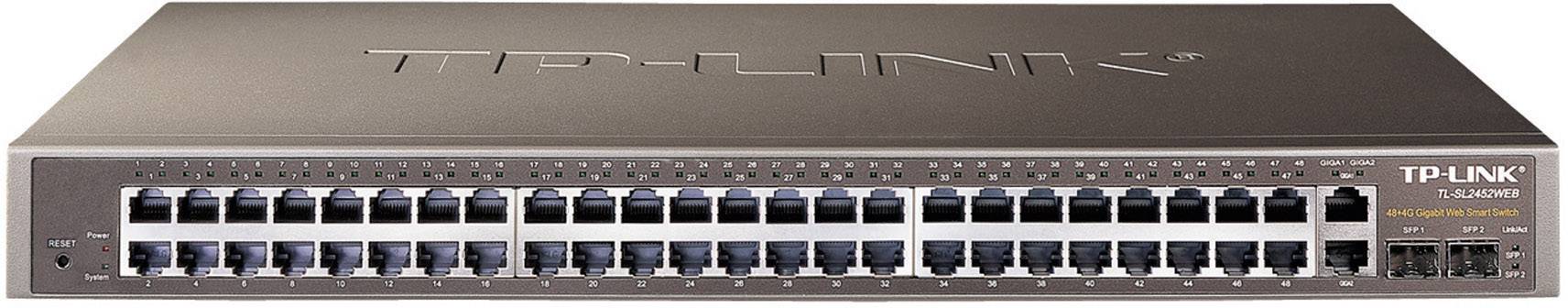 Tp-link - switch 48port - 10/100 +2 gigabit +2 sfp - minigbic web - manageable (6935364020477)